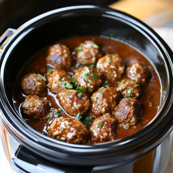 Slow Cooker Salisbury Steak Meatballs (Using Frozen Meatballs)