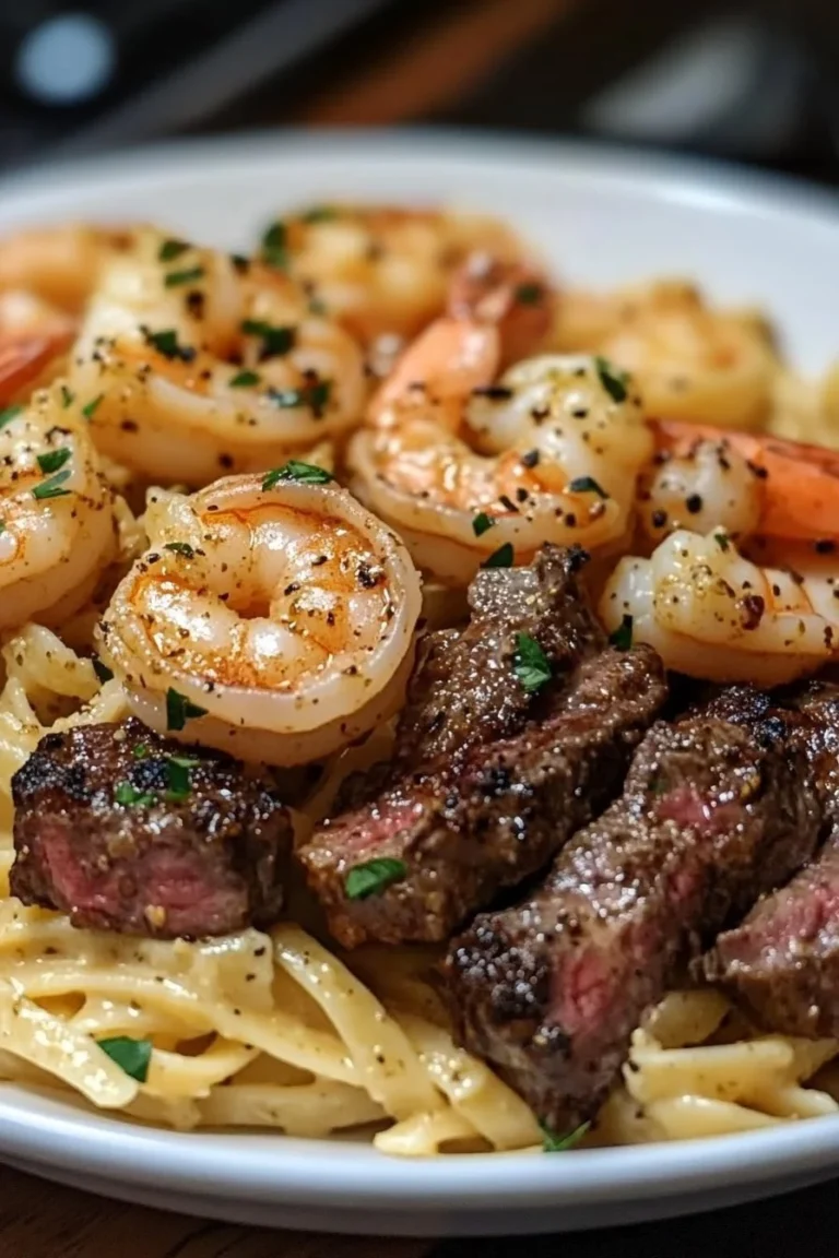 Cajun Shrimp and Steak Alfredo Pasta: A Culinary Delight