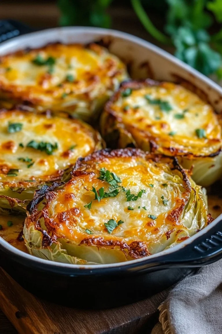 Cheesy Baked Cabbage Steaks