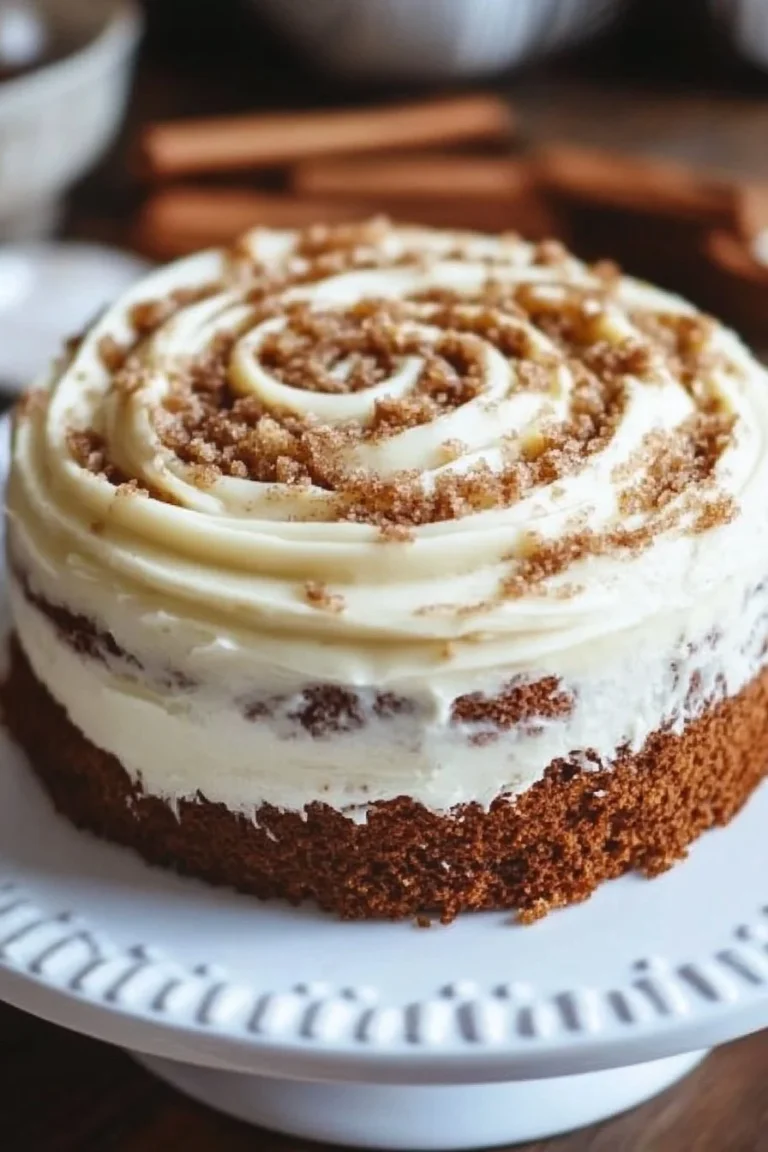 Cinnamon Roll Cake with Cream Cheese Frosting