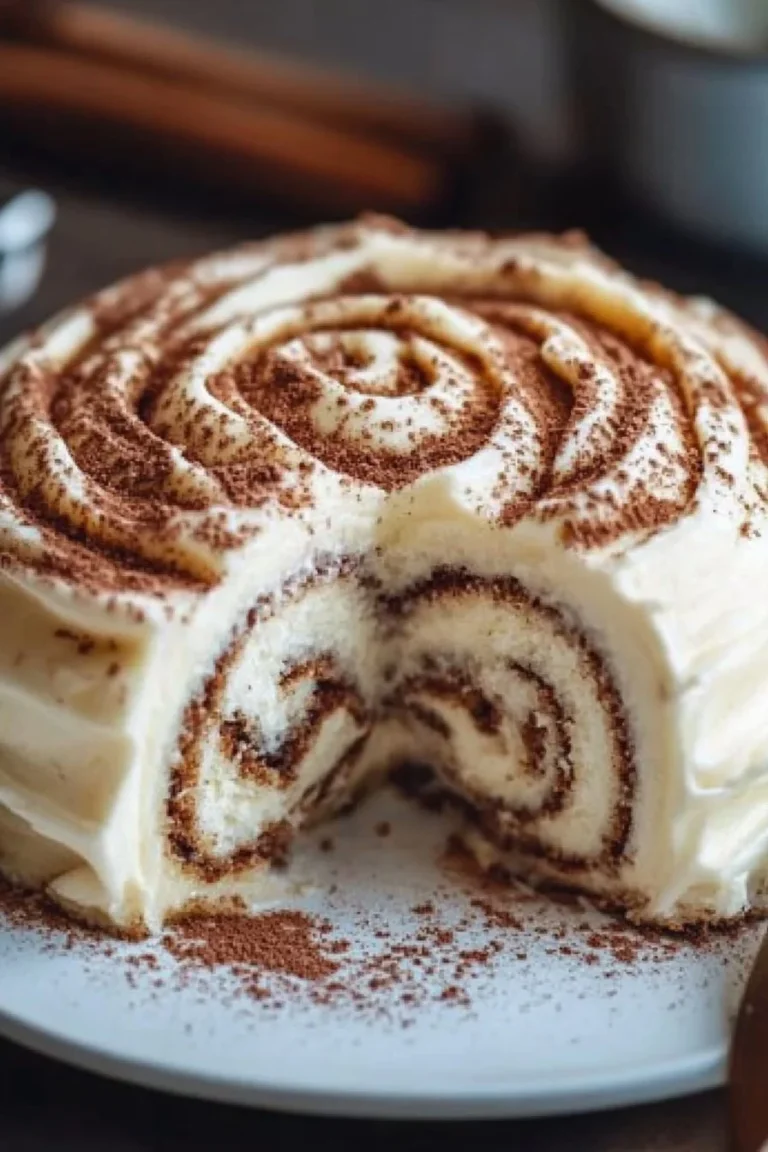 Cinnamon Roll Cake with Cream Cheese Frosting