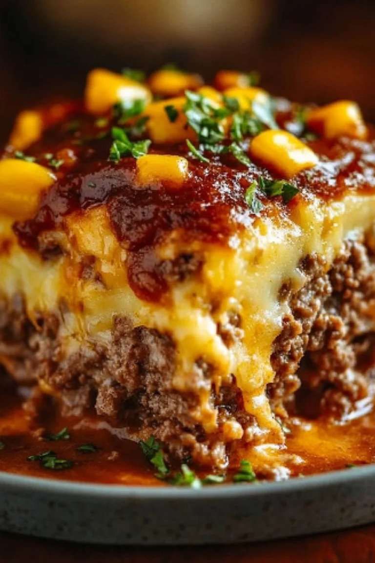 Loaded Meatloaf Casserole with Cheesy Potatoes