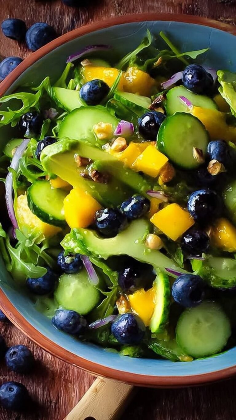 Mango Cucumber Salad with Blueberries and Avocado