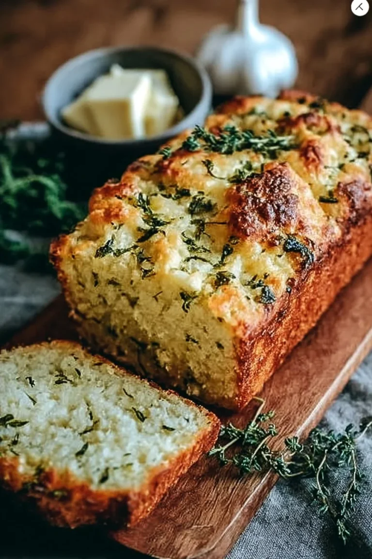 Cozy Garlic Herb Cheese Bread Loaf: A Warm and Comforting Delight