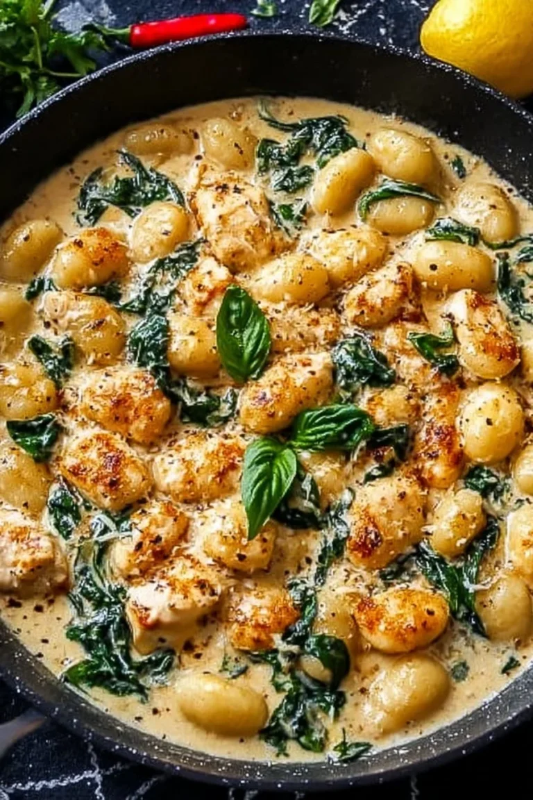Creamy Lemon Garlic Chicken Gnocchi Skillet: A Delightful Dinner Experience