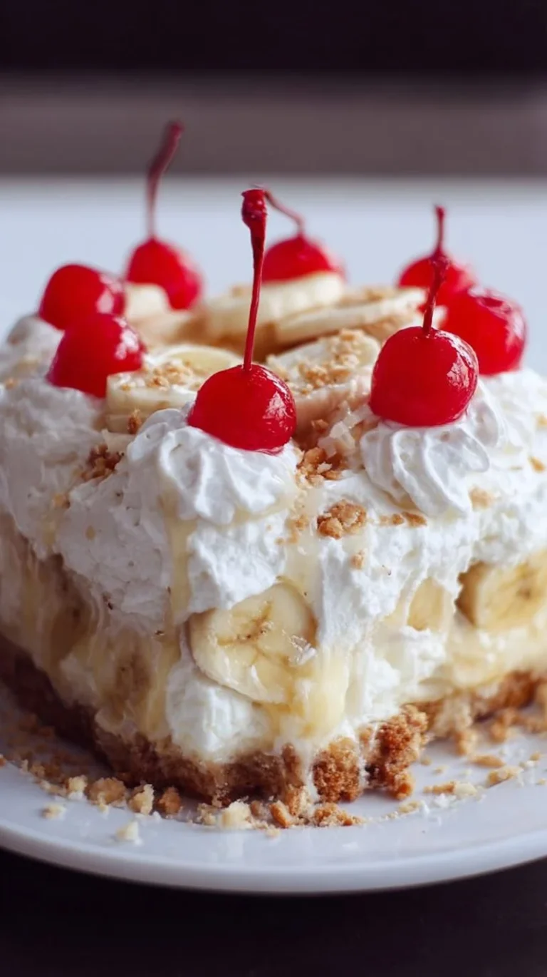 Delicious No Bake Banana Split Cake