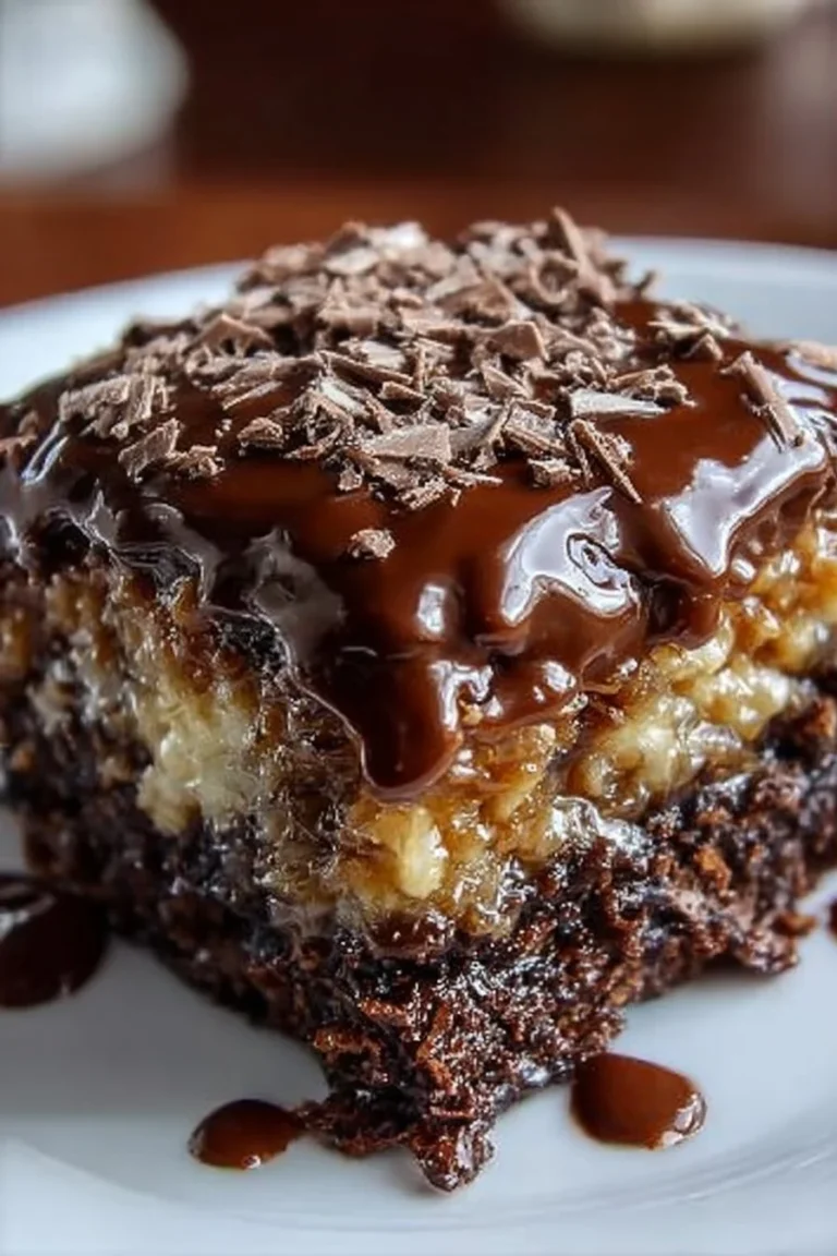 Easy German Chocolate Poke Cake