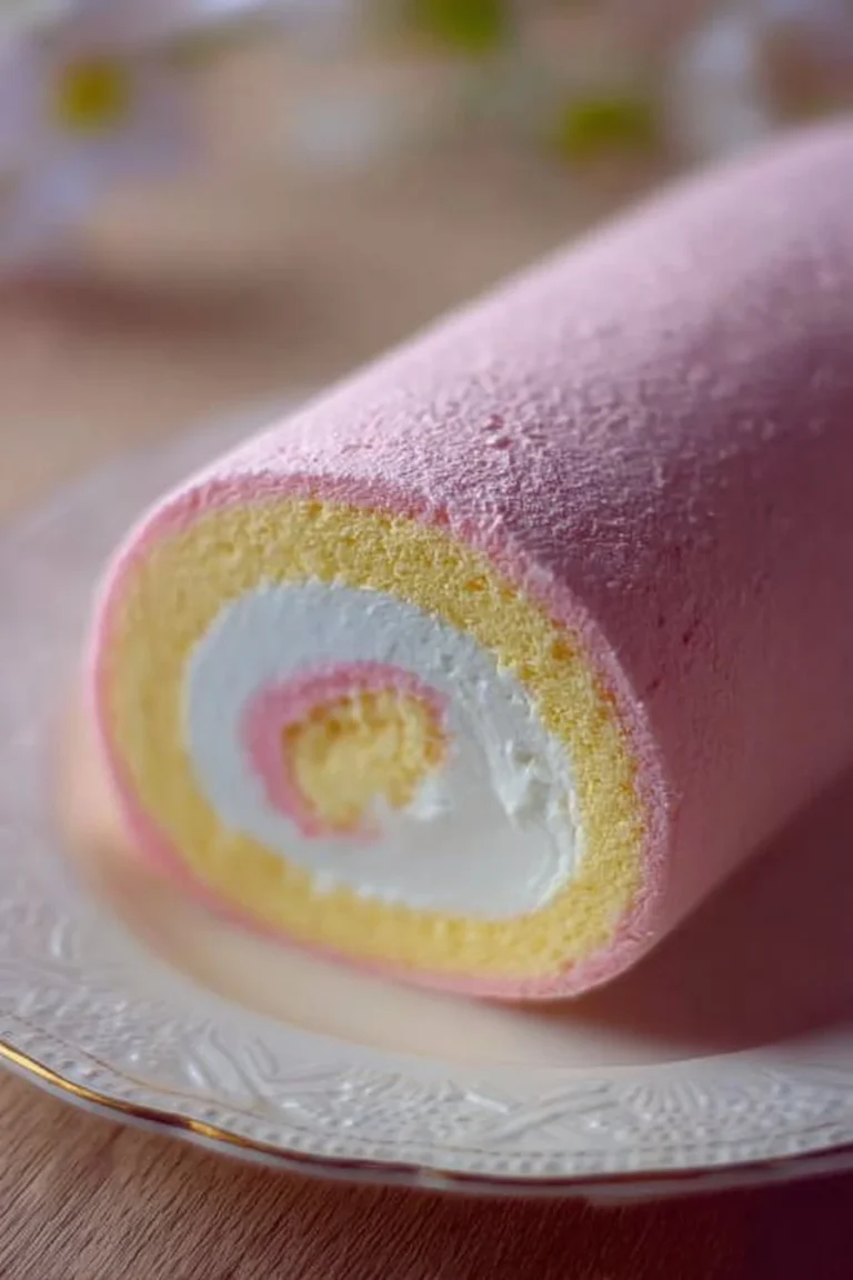 Fluffy Japanese Cotton Candy Swiss Roll