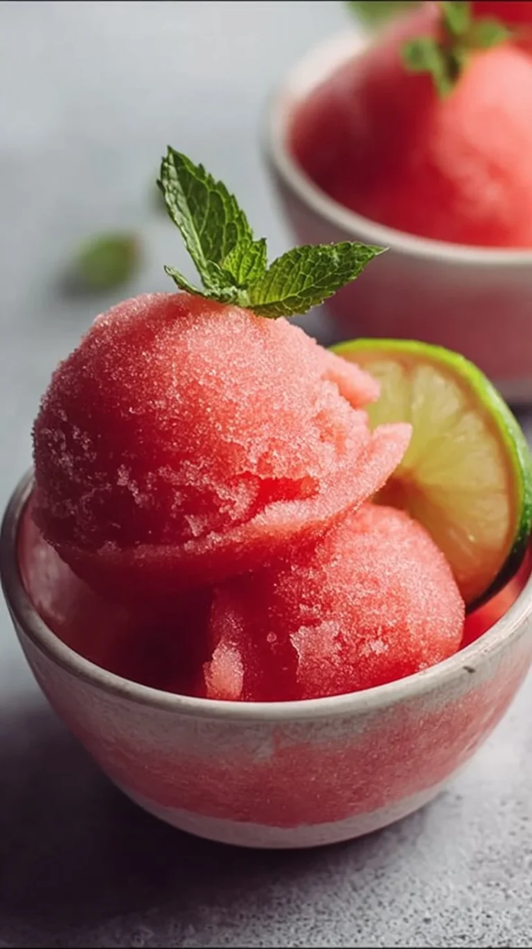 Frozen 2-Ingredient Watermelon Sorbet