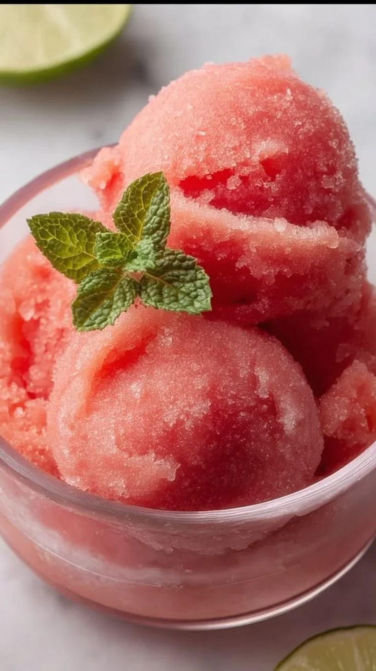 Frozen 2-Ingredient Watermelon Sorbet