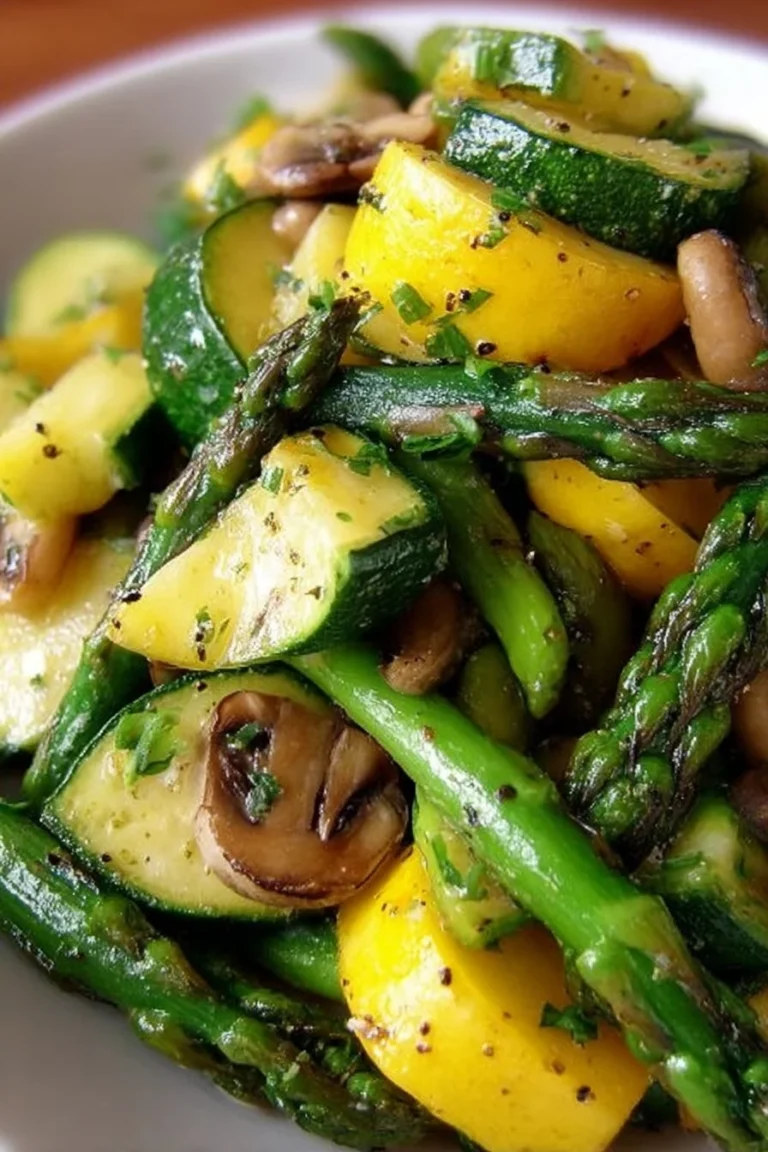 Garlic Butter Asparagus, Zucchini & Squash
