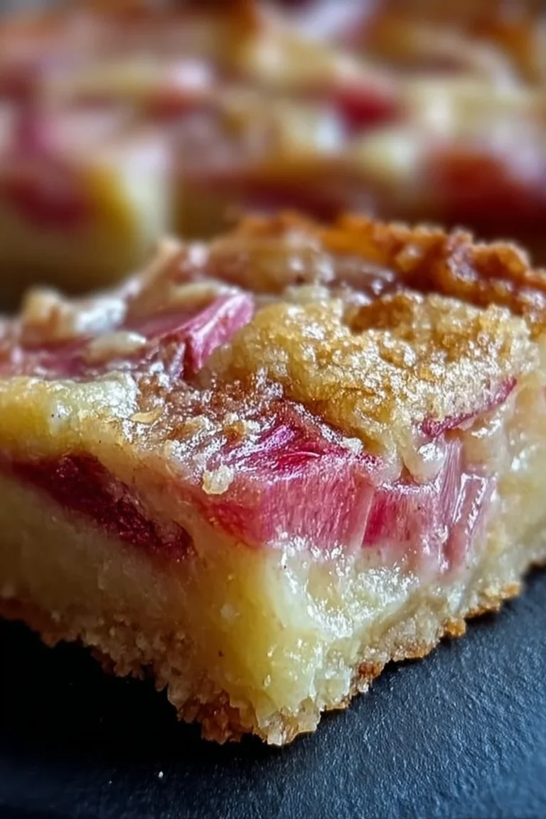 Irresistible Rhubarb Custard Bars: A Tangy Springtime Delight