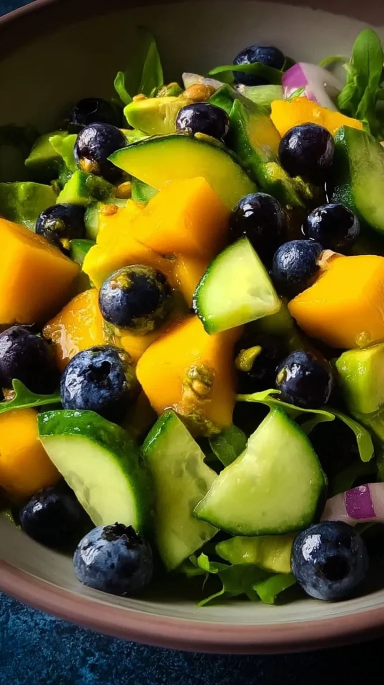 Mango Cucumber Salad with Blueberries and Avocado