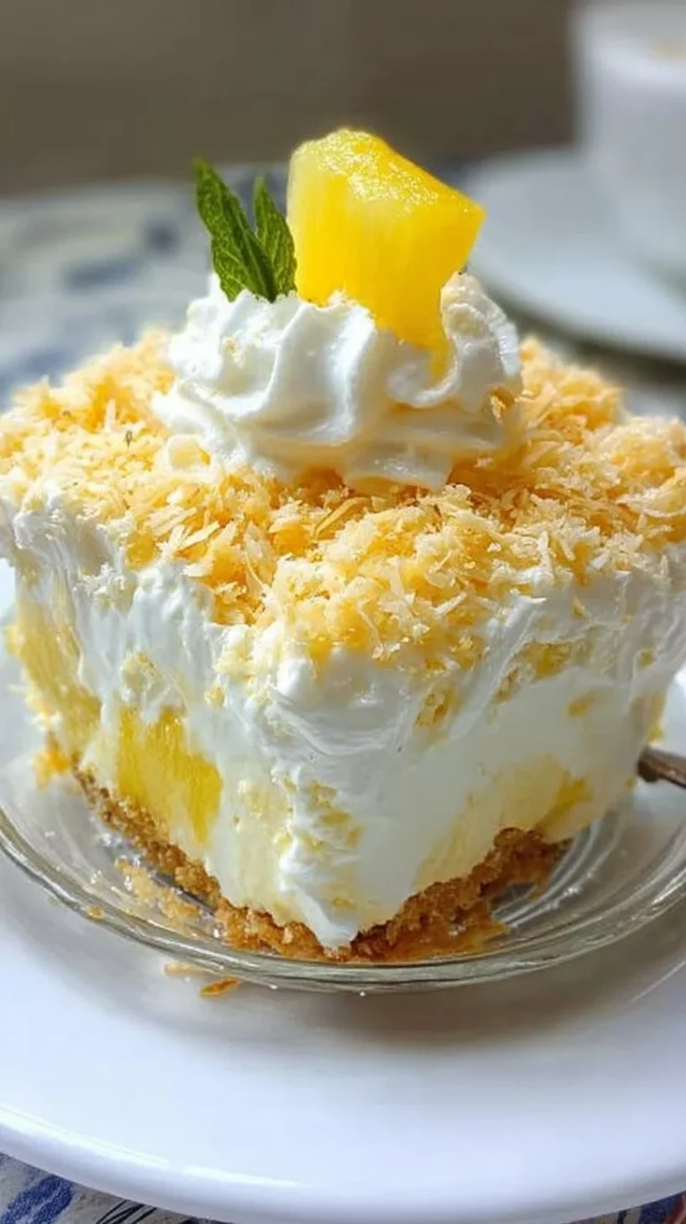 No Bake Pineapple Cream Dessert