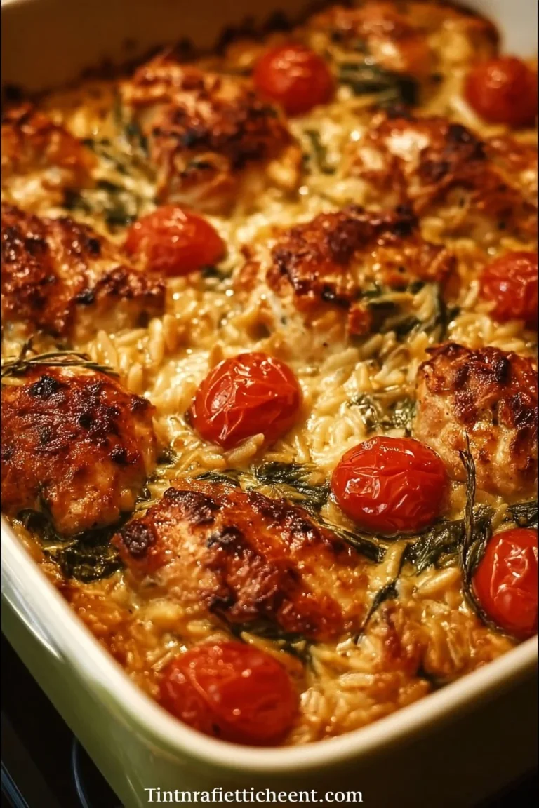 One-Pan Orzo Tuscan Chicken Bake: A Delightful Family Meal