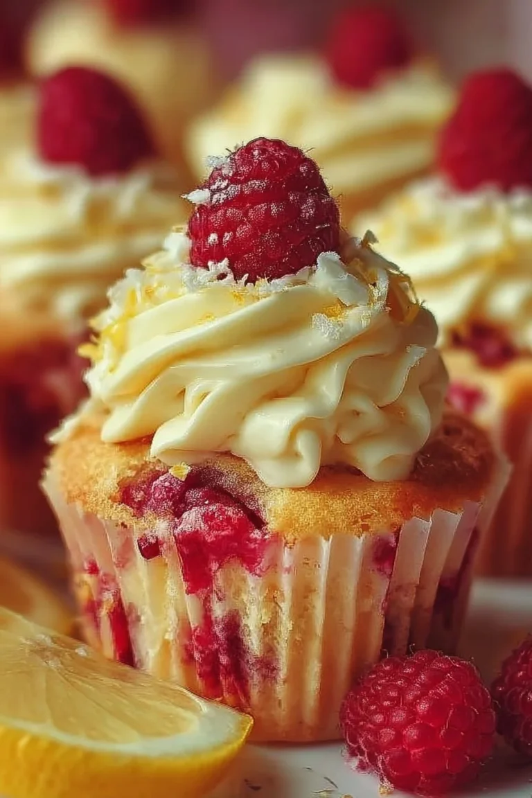 Raspberry Lemon Heaven Cupcakes