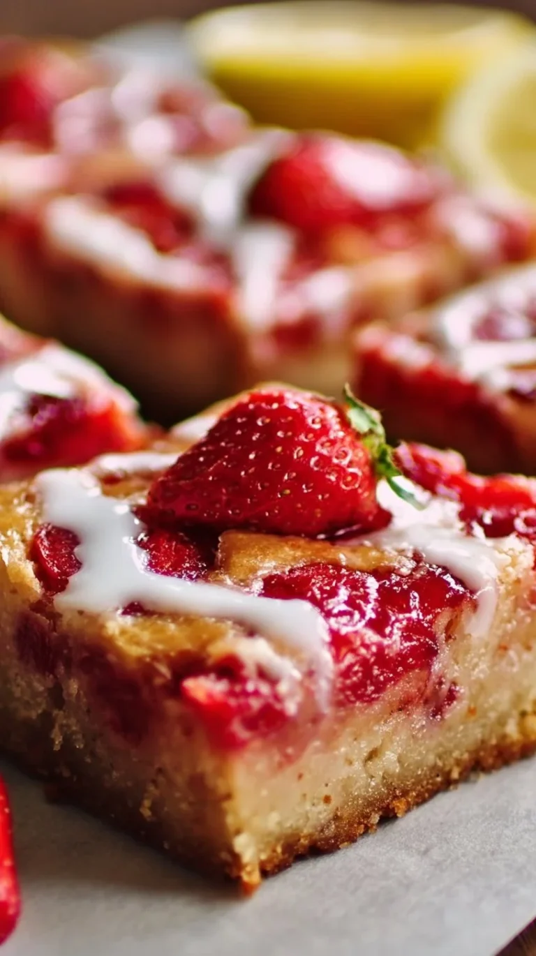 Strawberry Lemon Blondies
