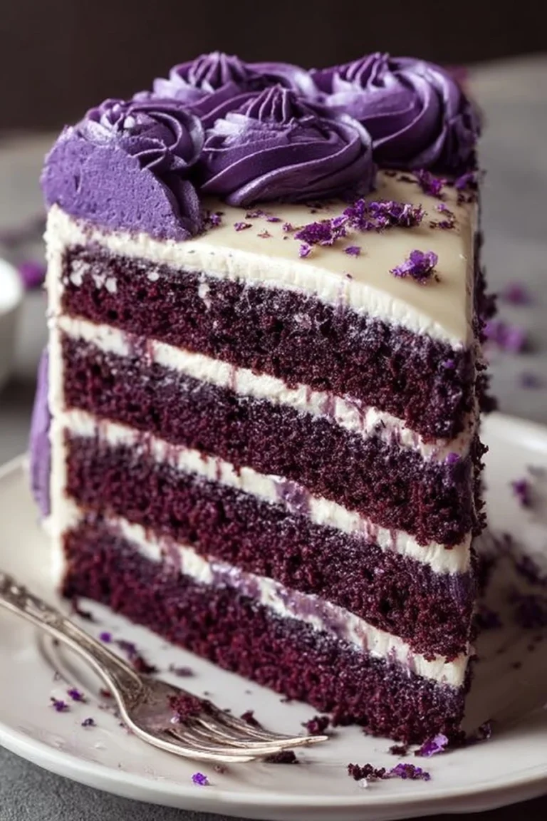 Tasty Royal Purple Velvet Cake Delight