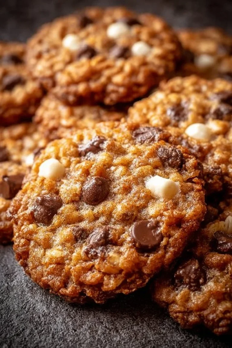 Crunchy Chocolate Chip Rice Krispie Cookies with chocolate chips and crispy rice