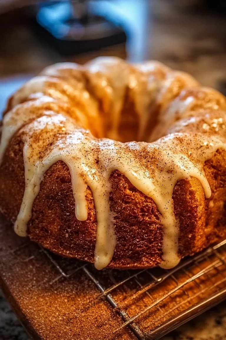 Delicious Snickerdoodle Bundt Cake with cinnamon and sugar topping