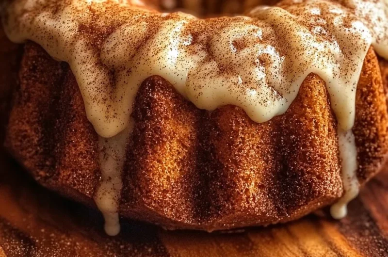 Delicious Snickerdoodle Bundt Cake topped with cinnamon and sugar