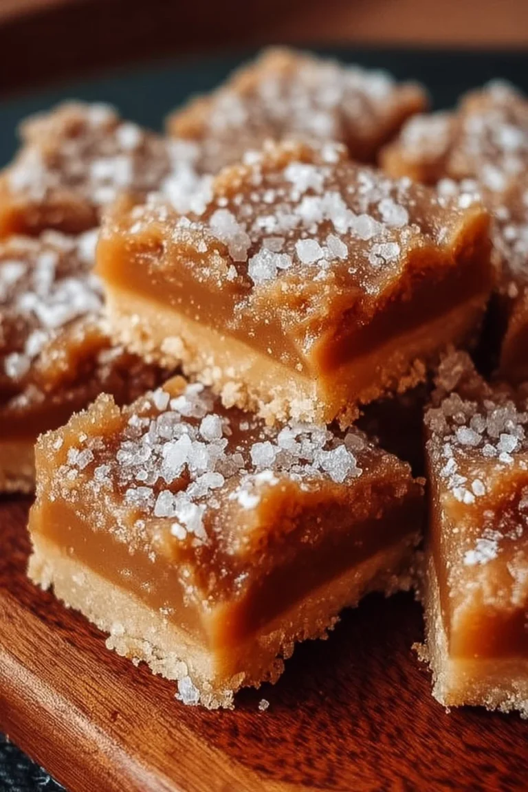 Delicious salted caramel butter bars with a rich, gooey topping and a buttery base
