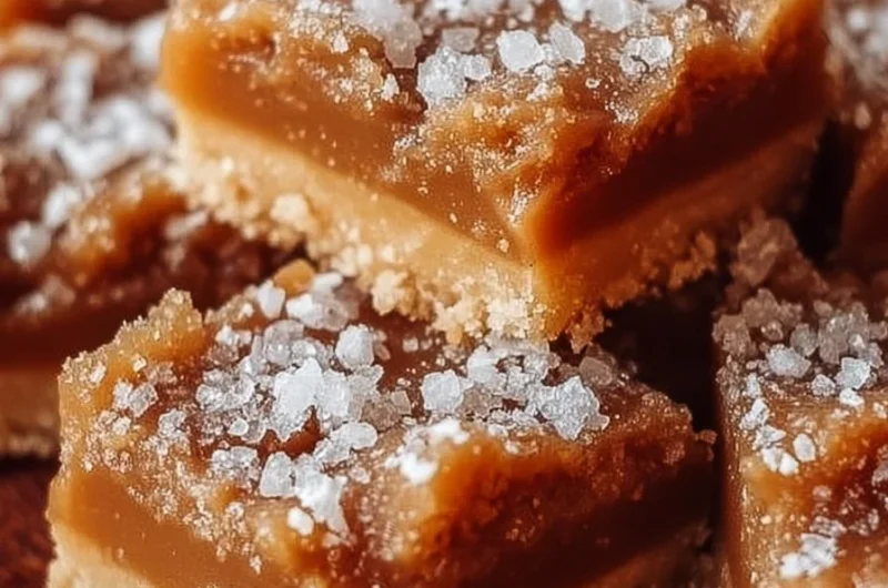 Delicious salted caramel butter bars with a rich, gooey topping and a buttery base