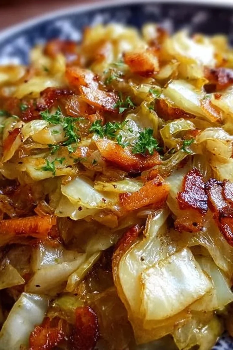 Sizzlin' Cabbage Delight dish garnished with herbs and spices