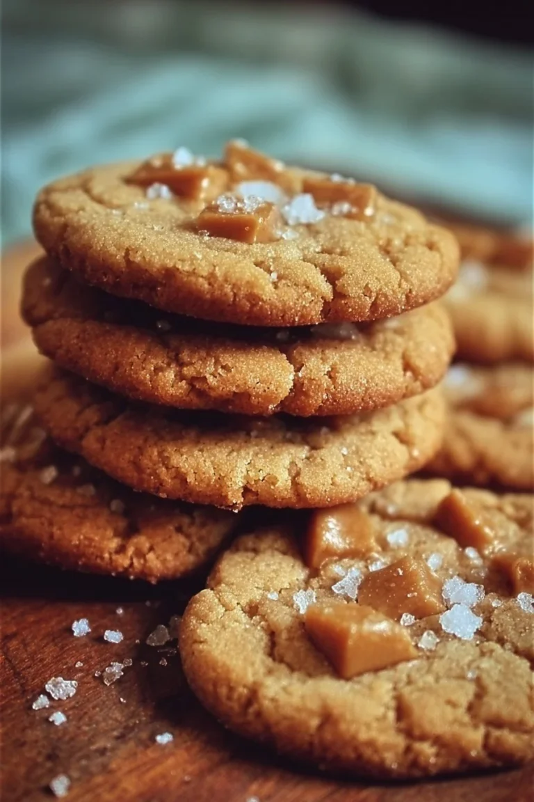 Delicious salted butterscotch cookies with a sweet and salty flavor profile.
