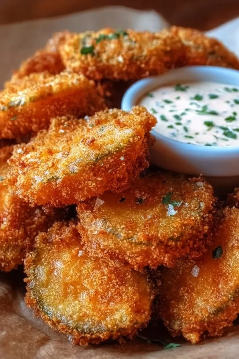 Deliciously crispy fried pickles served as a snack or appetizer