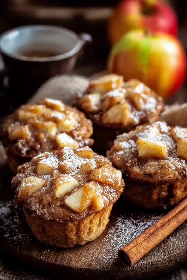 Delicious cinnamon apple donut muffins perfect for autumn