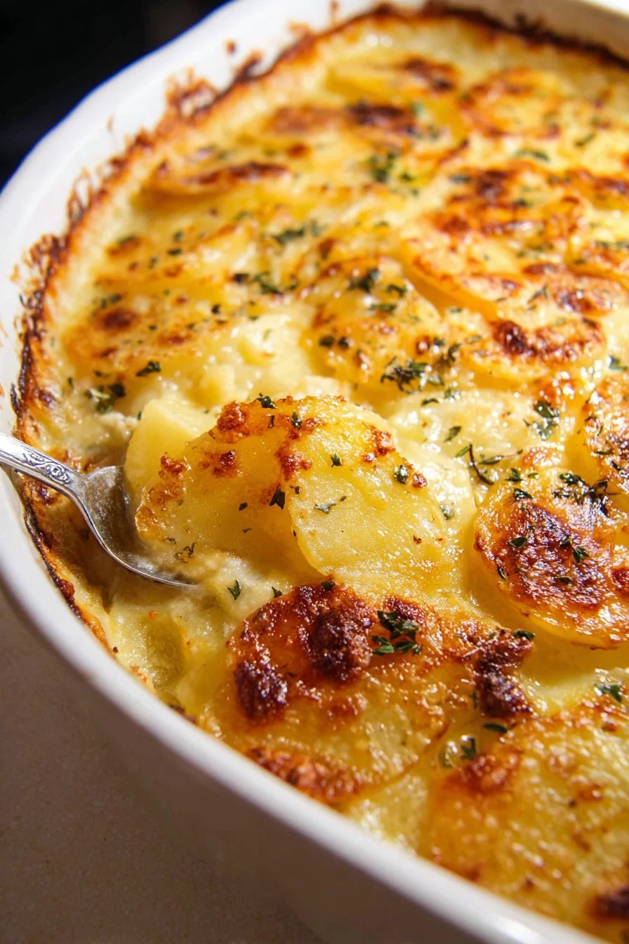 Delicious dish of creamy best scalloped potatoes, perfect for a comforting meal