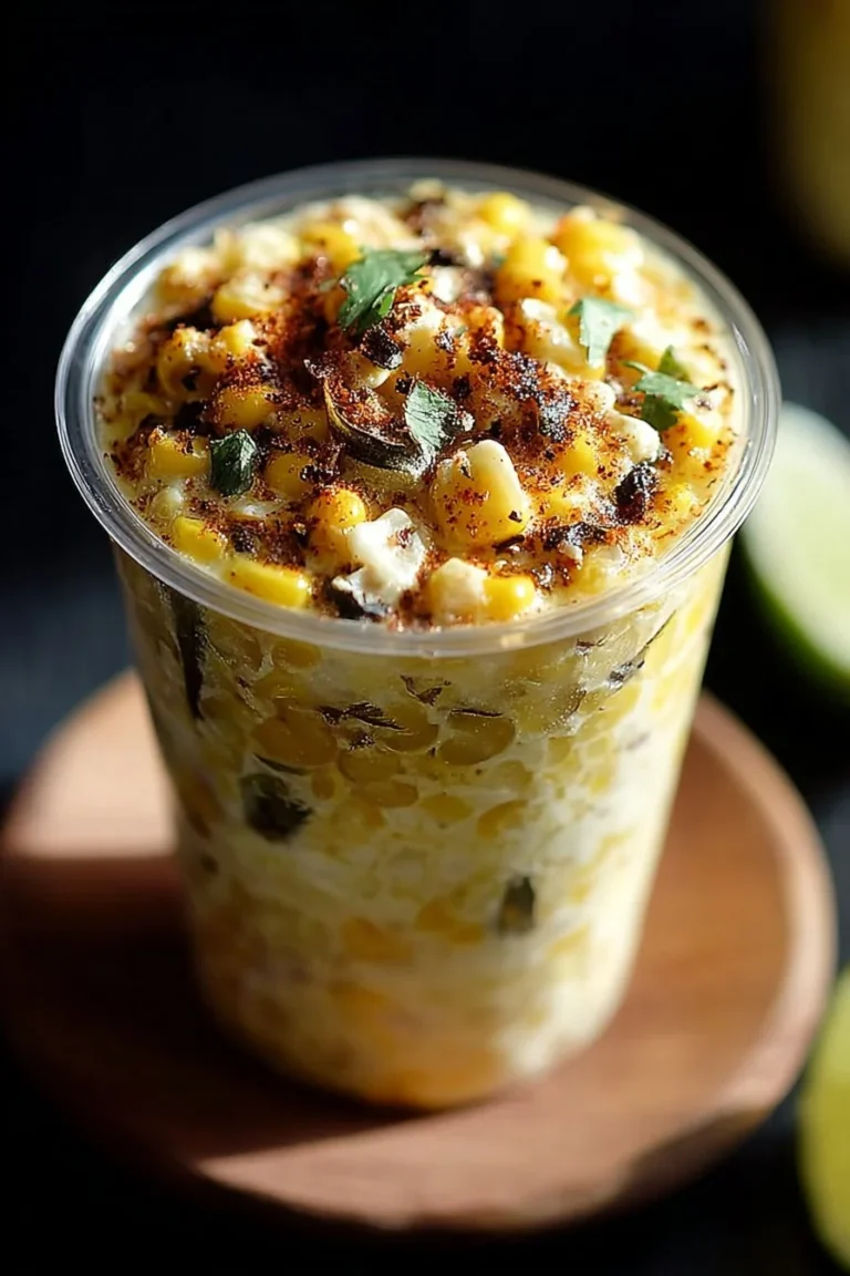 Delicious corn in a cup served with toppings and spices