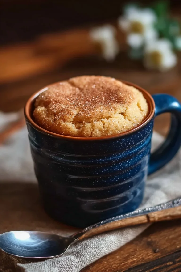 Easy snickerdoodle mug cookie made in minutes