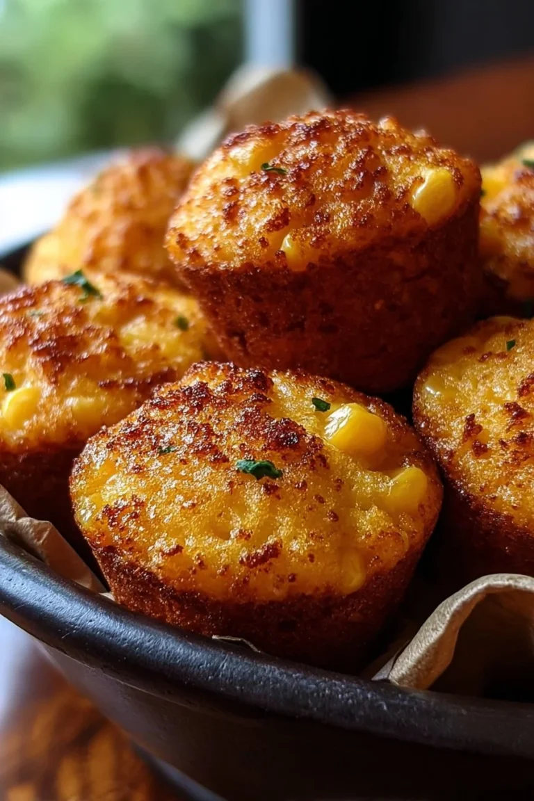 Delicious Honey Butter Cornbread Poppers on a plate