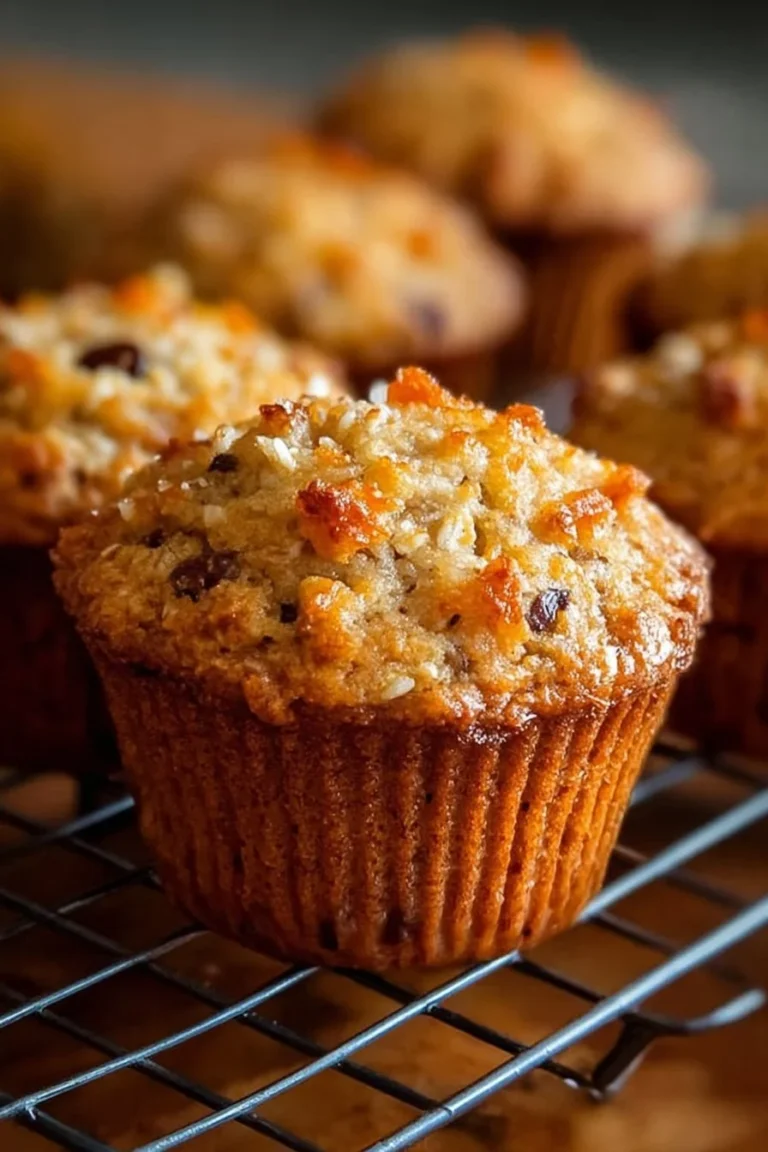 Delicious quick morning glory muffins with fruits and nuts