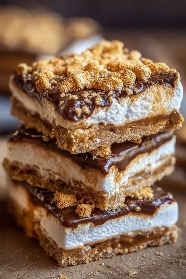Delicious S'mores Delight Bars with chocolate and marshmallows.