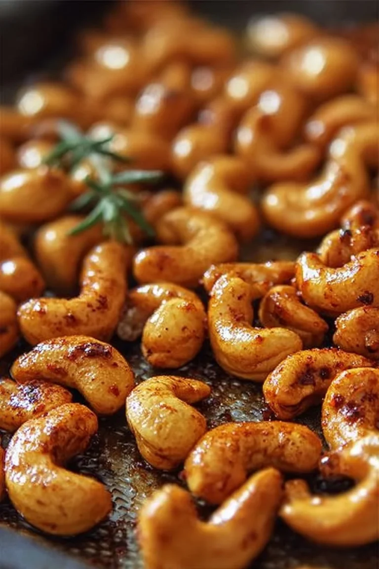 Spicy-sweet hot honey roasted cashews in a bowl