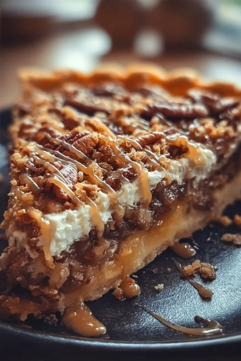 Delicious Texas Trash Pie packed with sweet treats and crunchy toppings