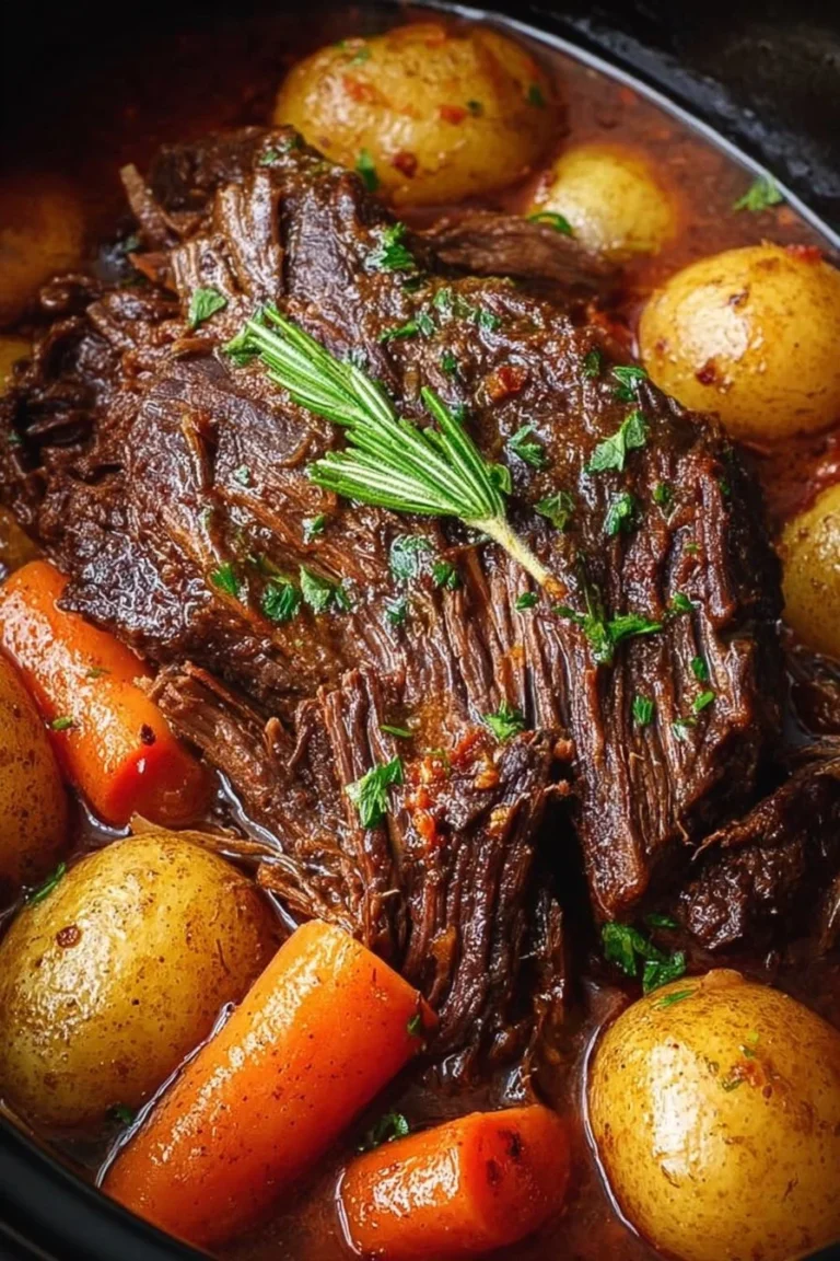Delicious 5-star pot roast slow cooker dish with tender beef and vegetables