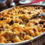 Delicious Amish Country Casserole served with fresh ingredients