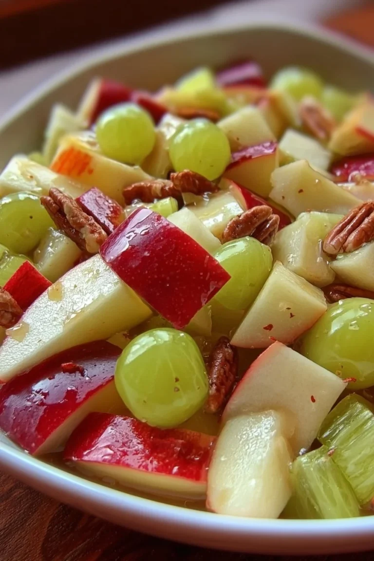 Delicious Apple Salad made with Honeycrisp Apples and fresh ingredients.