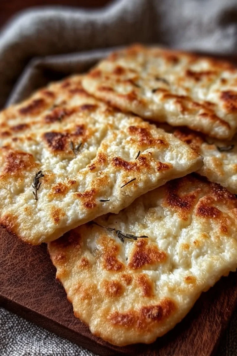 Cottage Cheese Flatbread topped with fresh herbs and vegetables