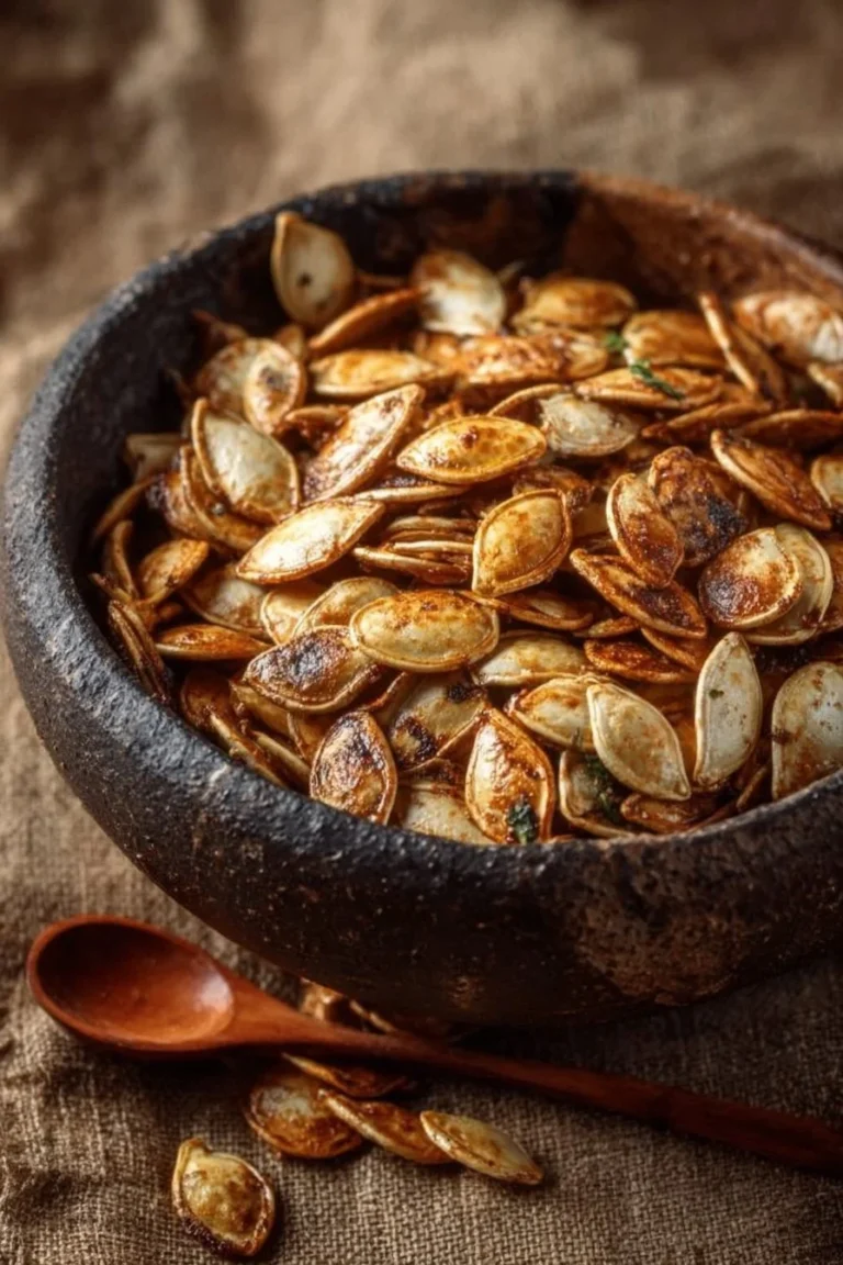 Bowl of delicious salted roasted pumpkin seeds for snacking