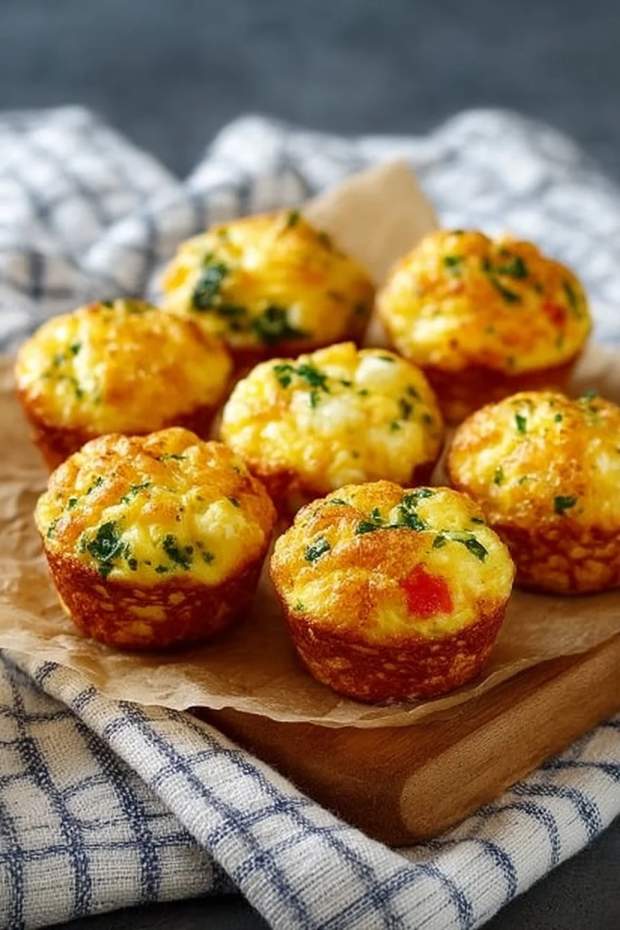 Delicious cottage cheese egg bites served on a plate