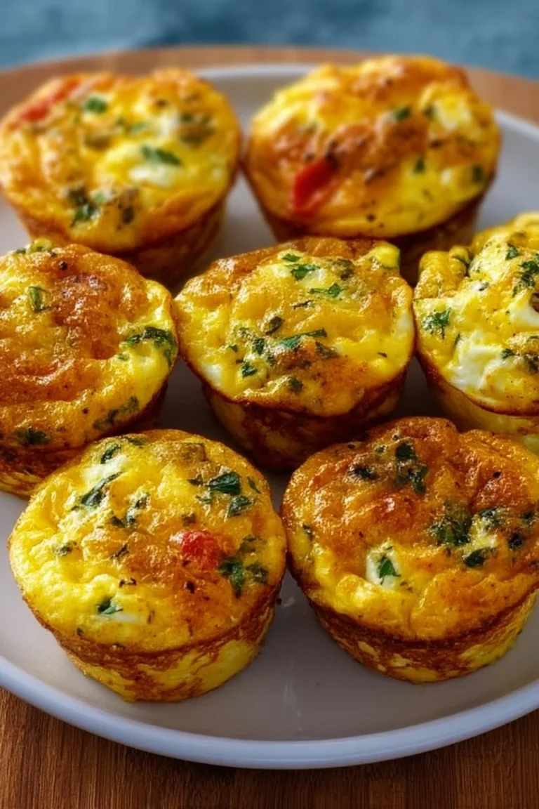 Delicious cottage cheese egg bites with colorful vegetables in a serving dish.