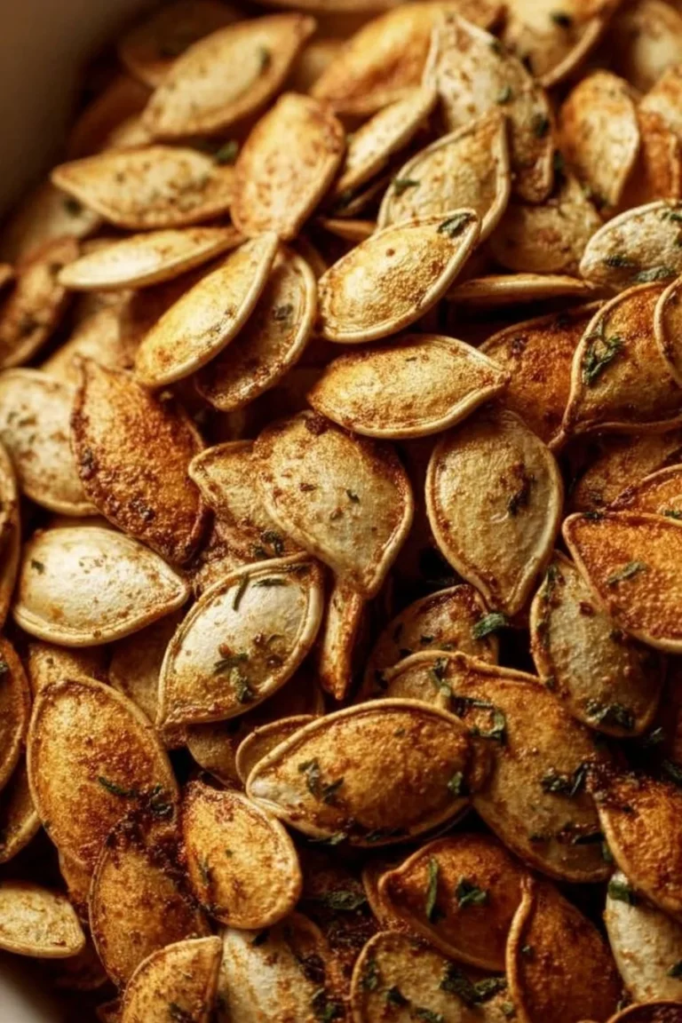 Roasted pumpkin seeds ready to be served as a healthy snack