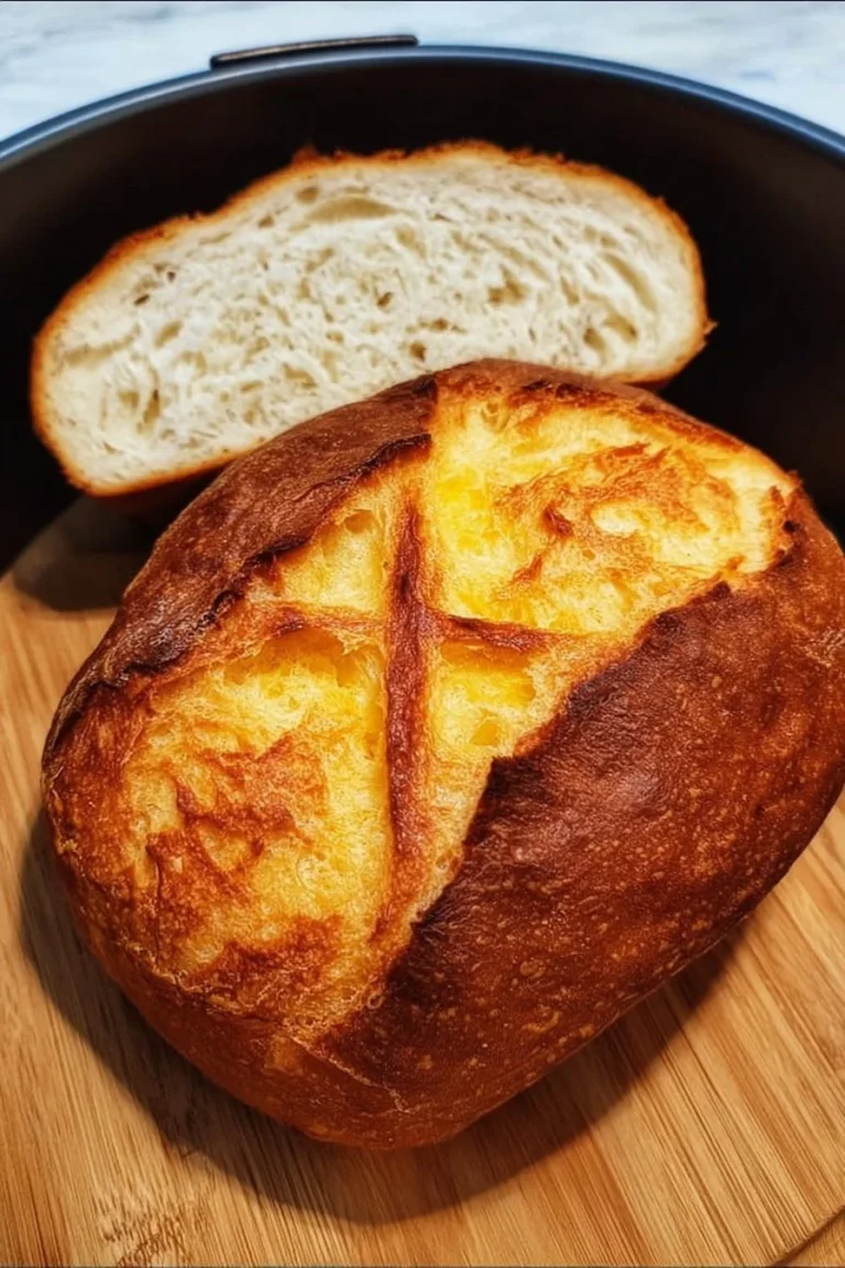 Homemade fresh air fryer bread cooling on a wire rack