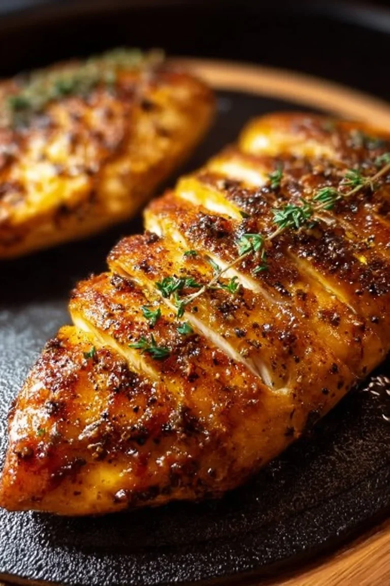 Juicy air fryer chicken breast cooked to perfection in an air fryer.