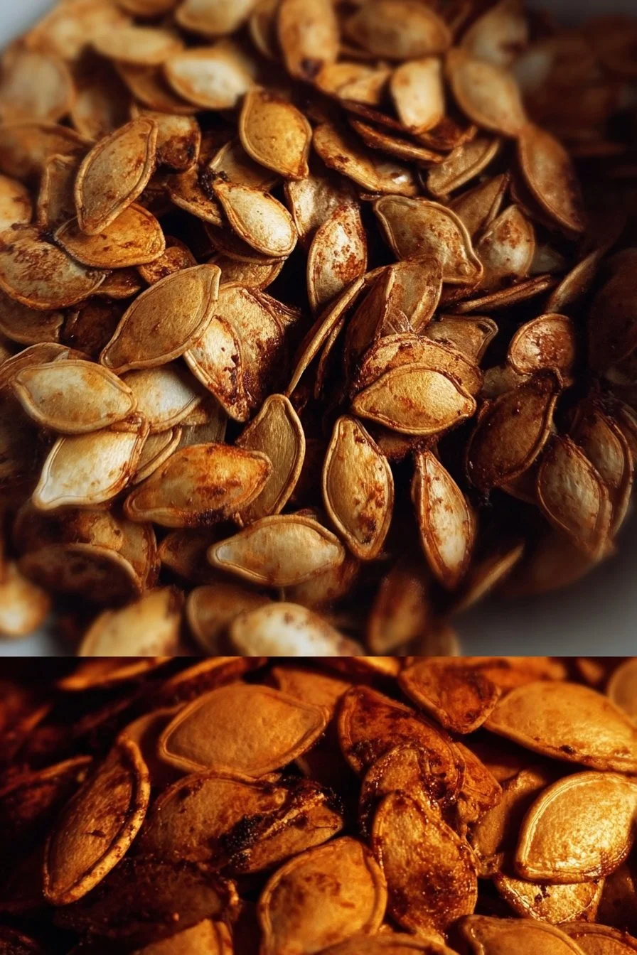 Delicious roasted pumpkin seeds in a bowl, perfect healthy snack.